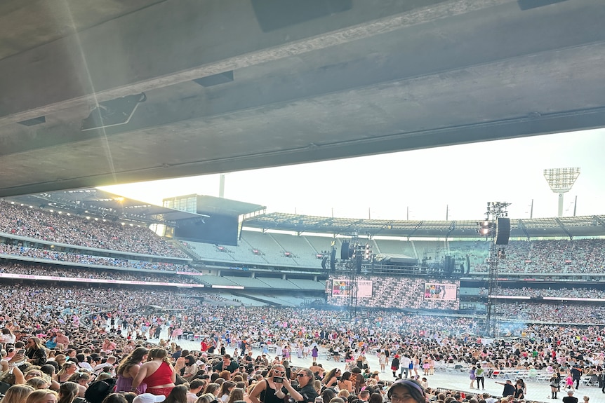 Taylor Swift fans inside mcg