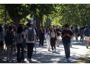 Students at the University of British Columbia in Vancouver.