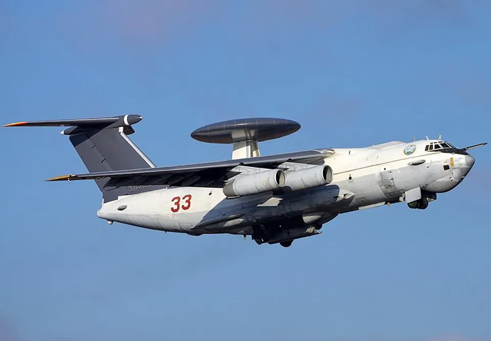 It is the second Russian A-50 spy plane to be struck down since Putin invaded Ukraine