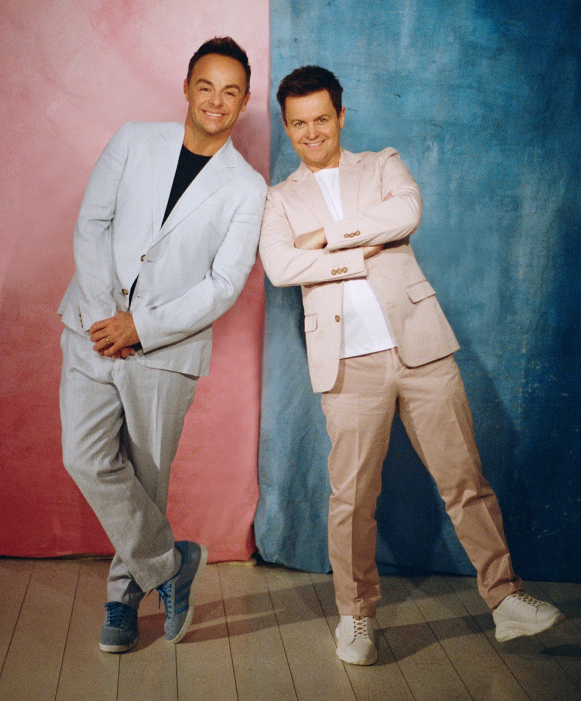 Life is sweet for TV duo Ant and Dec as they wear candy colours and talk of ;taking a breather'