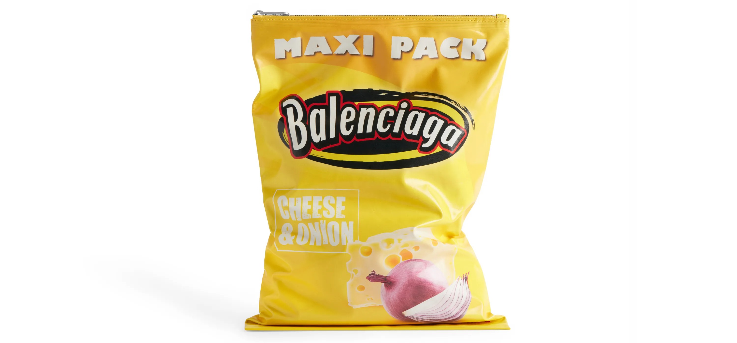 Balenciaga is selling a leather bag that looks like a giant packet of crisps