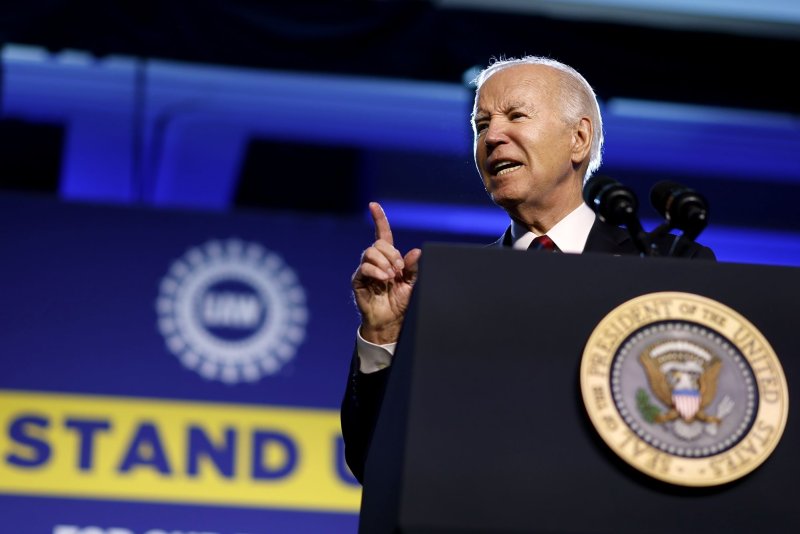 President Joe Biden will return to Michigan for a campaign event alongside members of the United Auto Workers union on Thursday after he received the union's endorsement last week. Photo by Ting Shen/UPI