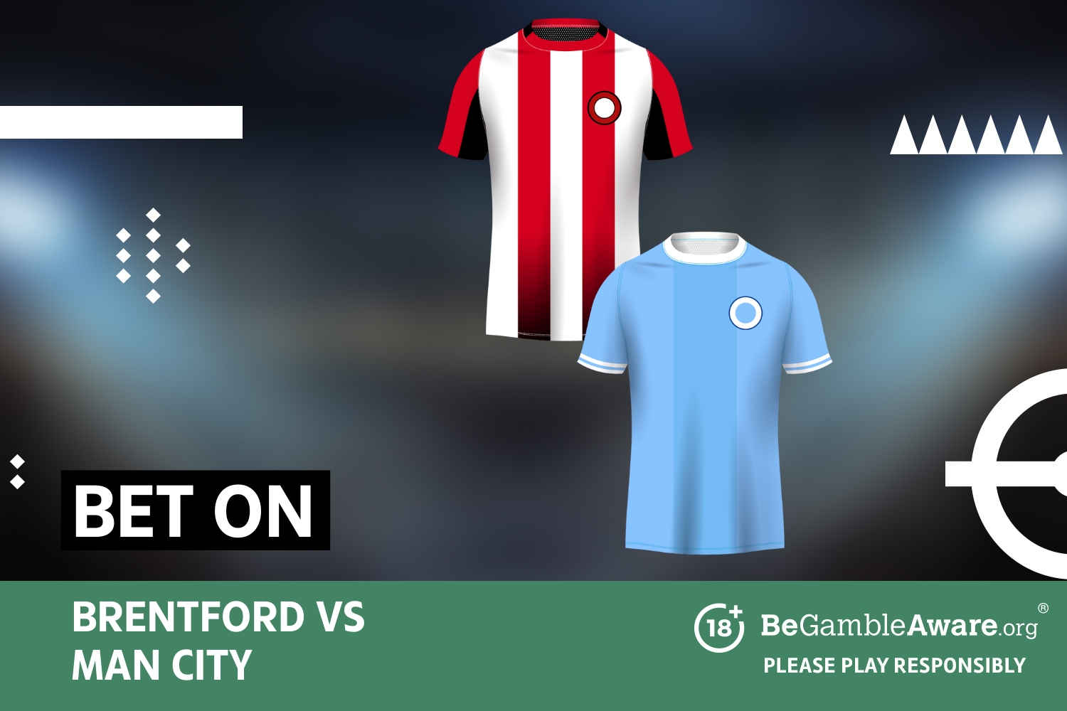 Bet on Brentford vs Manchester City. 18+ BeGambleAware.org - Please play responsibly.