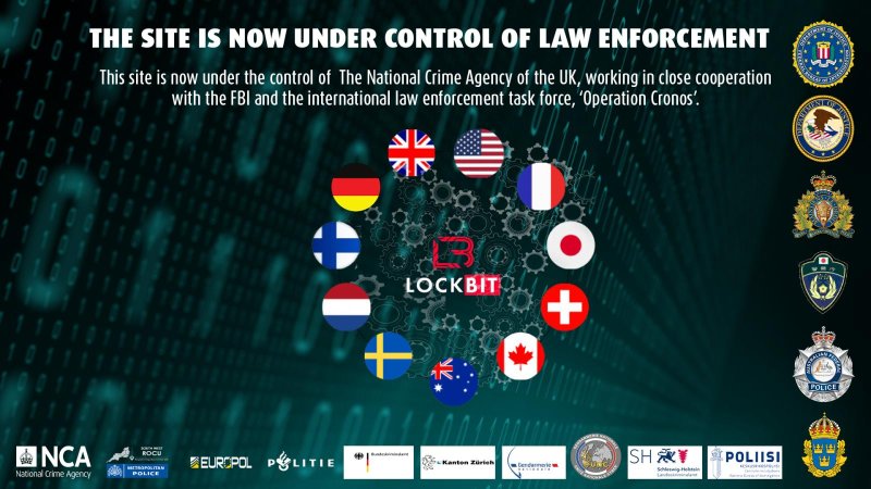 Britain's National Crime Agency said Tuesday it seized the operations of ransomware group LockBit, taking control of its website, seen here, where it will share information about the group. Image courtesy National Crime Agency