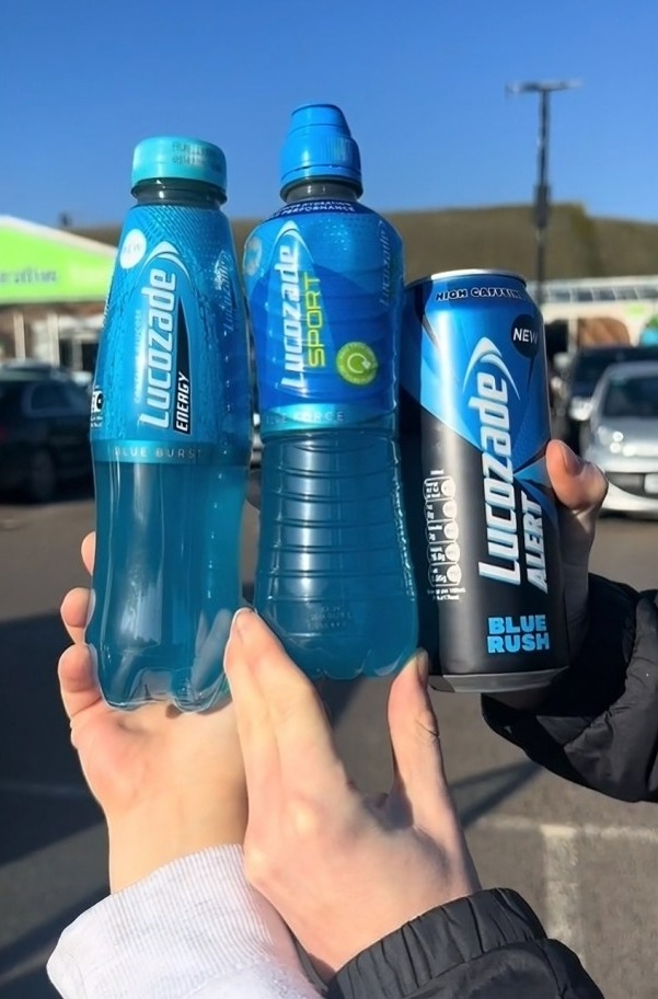 Three new Lucozade flavours have been launched in the blue colour