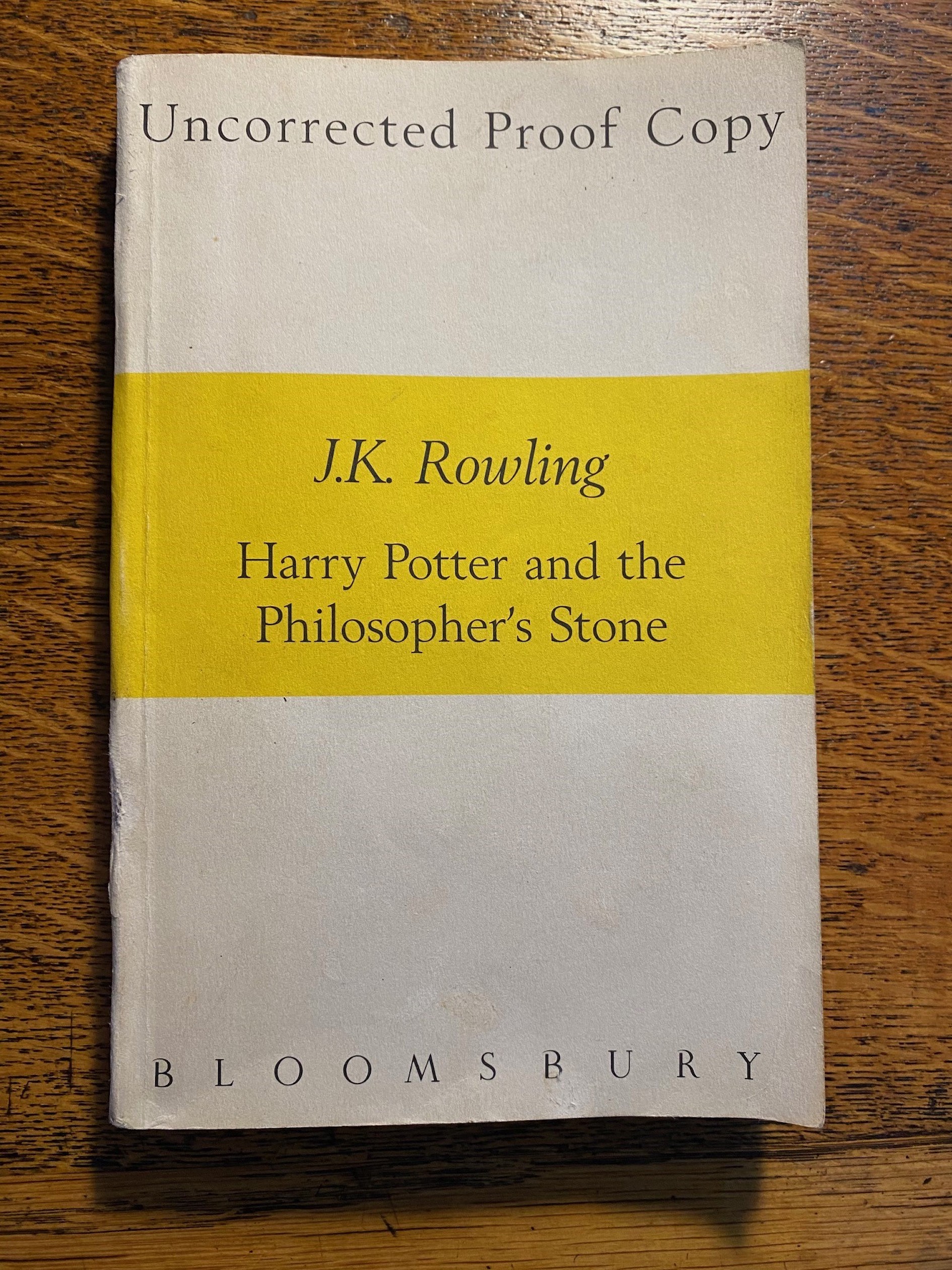 The ultra-rare proof copy of the first ever Harry Potter that was bought for 13p at a second-hand book shop 27 years ago