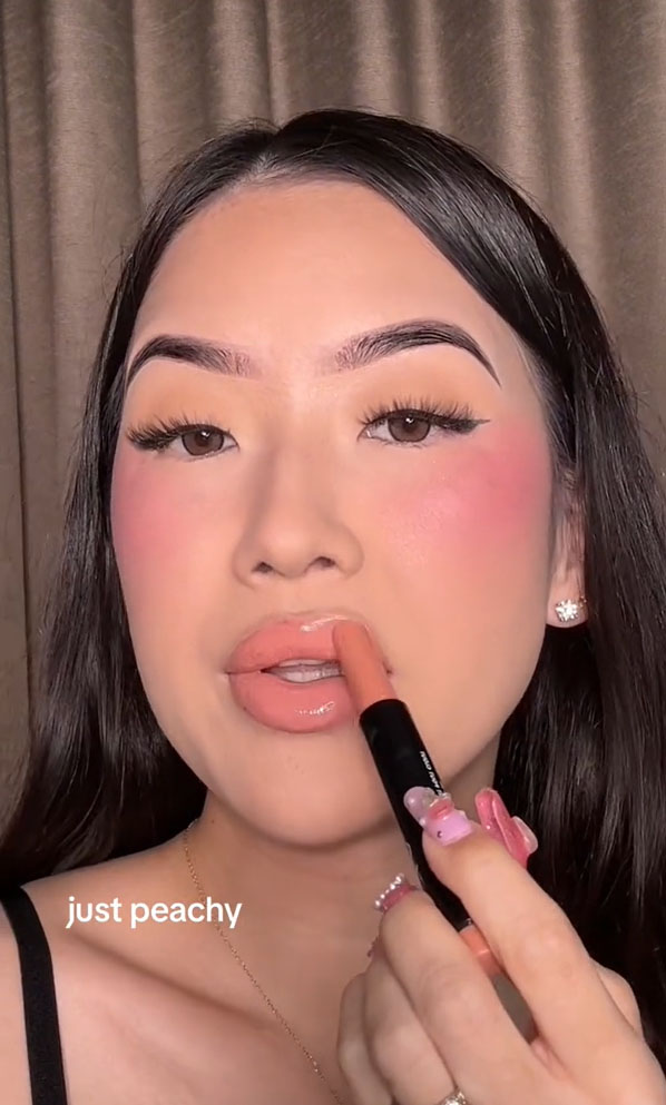 Monica shared a dupe she found for a third of the price of a popular Tarte lip product