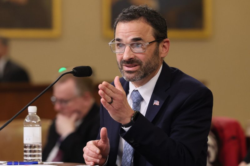 Internal Revenue Service Commissioner Daniel Werfel testifies during a House Ways and Means Committee hearing Thursday in Washington, D.C. House Republicans are seeking to claw back funding for the IRS provided in the Inflation Reduction Act. Photo by Jemal Countess/UPI