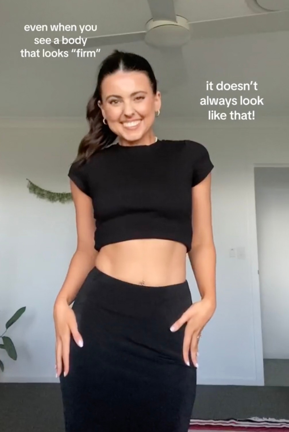 Bree, a fitness influencer, shared a body positive message