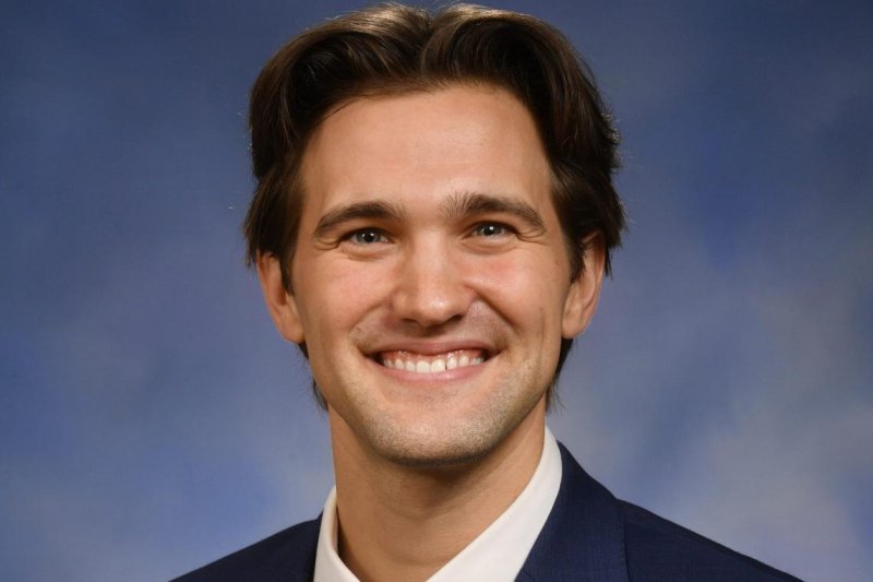 Republican State Rep. Josh Schriver of Oxford, Mich., was stripped of legislative staff resources and a committee assignment on Monday amid a furor over his sharing of a social media graphic advocating the far-right "great replacement" theory. Photo courtesy of Michigan House of Representatives