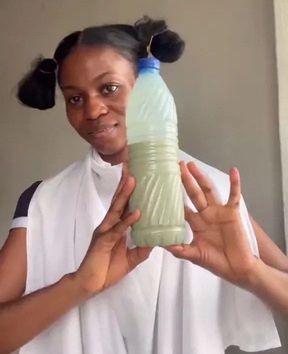 Omokehnie shared a hair mask recipe for stimulating growth in a TikTok video