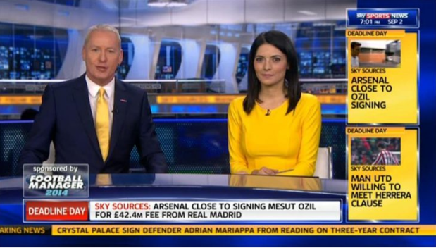 Jim White and Natalie Sawyer presided over many memorable Deadline Days on Sky Sports News