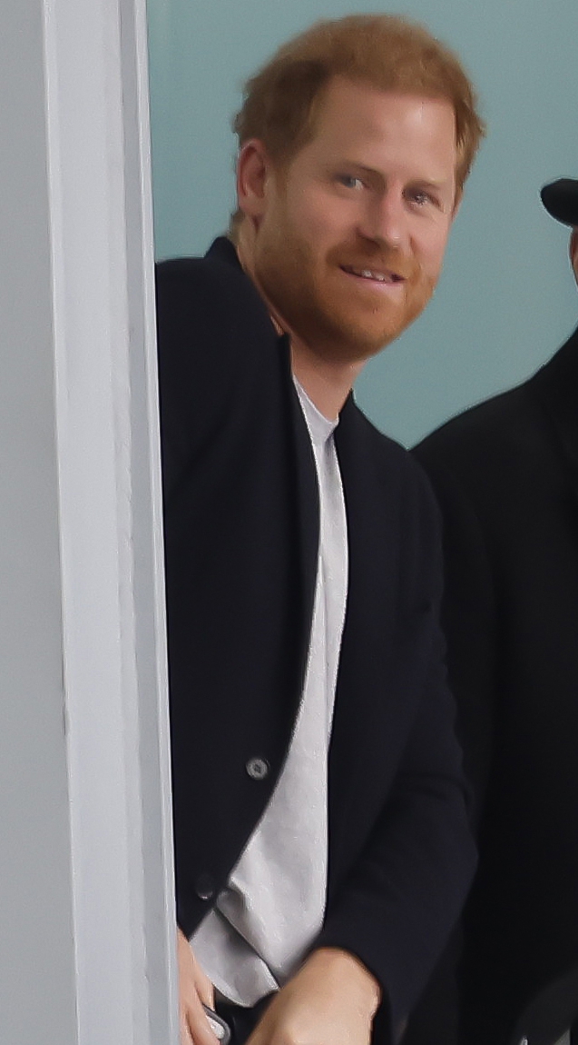 Prince Harry pictured at The Windsor Suite in London Heathrow on his way back to LA ..