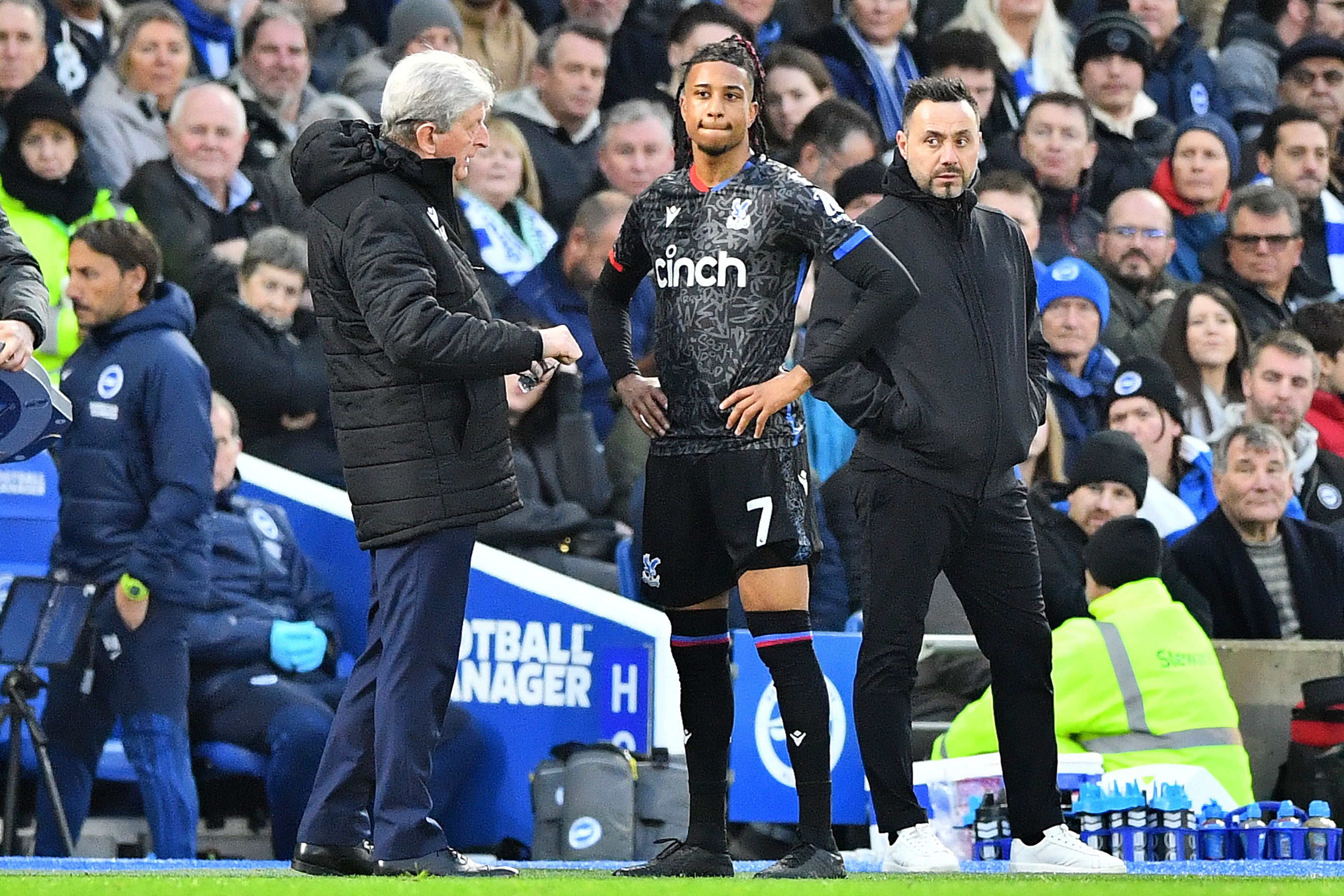 Michael Olise came on at half-time with Crystal Palace trailing Brighton 3-0