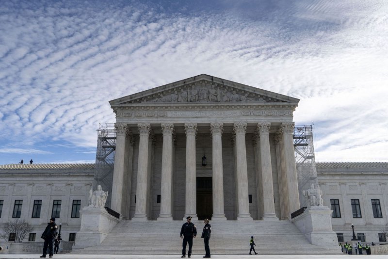 The Supreme Court heard arguments Monday in a pair of cases challenging laws from Texas and Florida that regulate how social media companies must apply editorial guidelines on their platforms. File Photo by Bonnie Cash/UPI