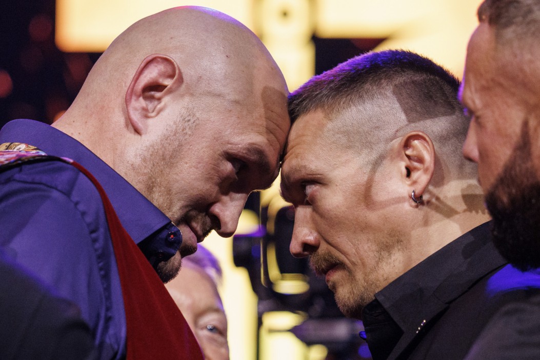 Tyson Fury and Oleksandr Usyk went head-to-head at a press conference late last year