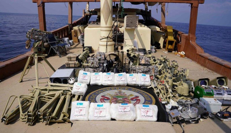 The U.S. Coast Guard Sentinel-class fast-response cutter USCGC Clarence Sutphin Jr. last month seized advanced conventional weapons and other lethal aid shipped from Iran and bound to Houthi-controlled Yemen. Photo courtesy of U.S. Central Command/X