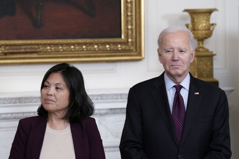 The U.S. economy created 353,000 jobs in January, far more than the 185,000 economists were expecting. President Joe Biden called it great news for working families. Acting Labor Secretary Julie Su said 14.8 million jobs have been created so far during the Biden administration. File Photo by Yuri Gripas/UPI