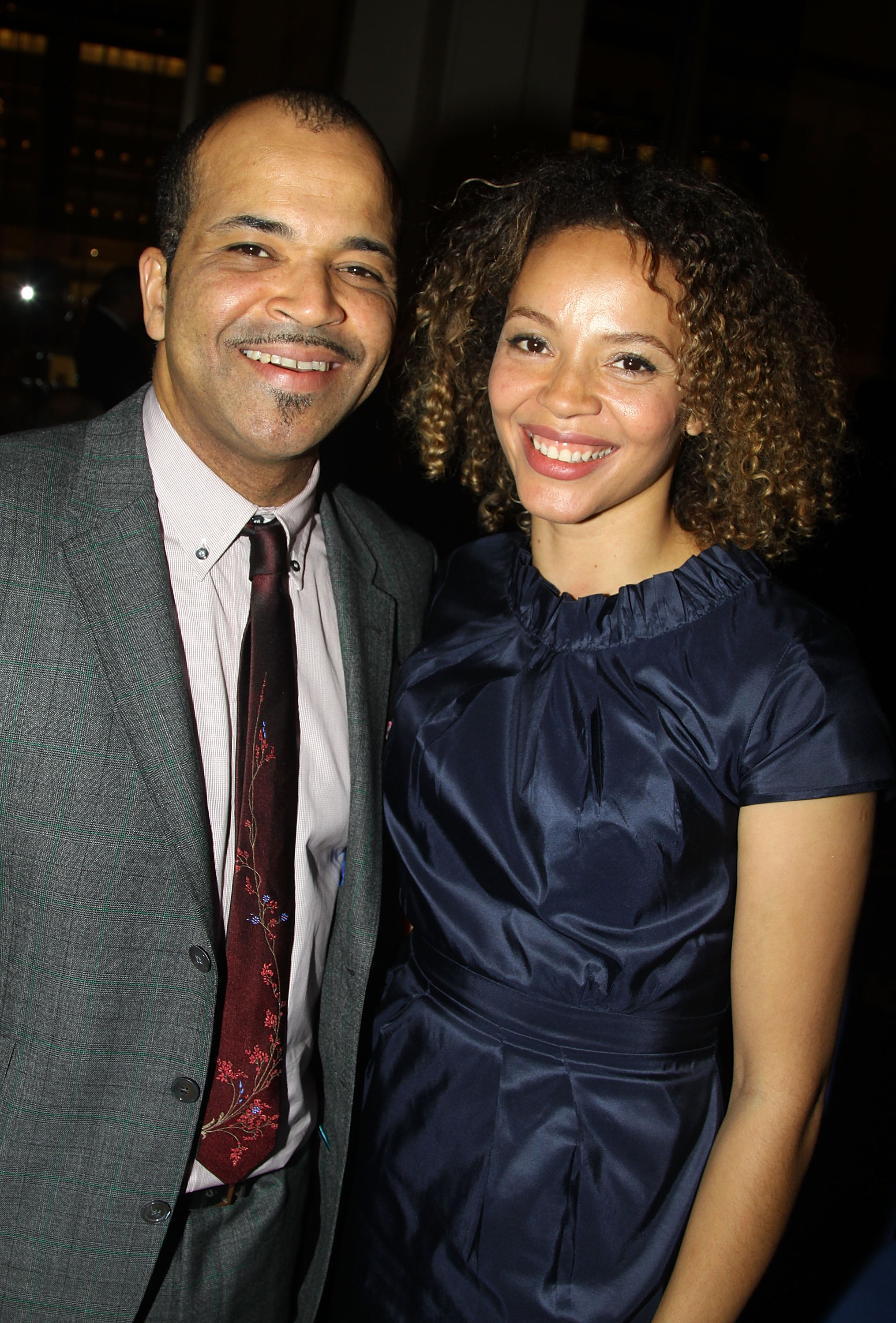 Jeffrey Wright and then-wife Carmen Ejogo attend the Opening Night party for “Free Man Of Color” at Avery Fisher Hall, Lincoln Center on November 18, 2010, in New York City