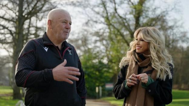 Warren Gatland and Sarra Elgan