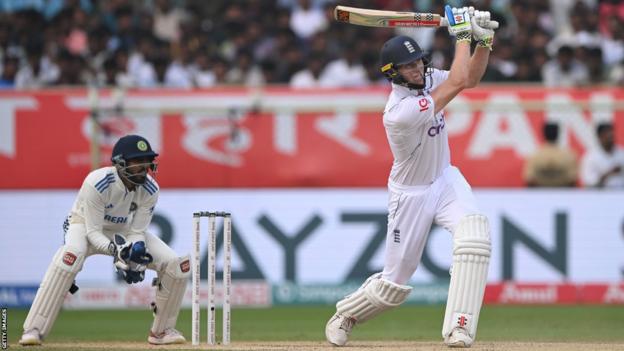 England opener Zak Crawley plays a shot