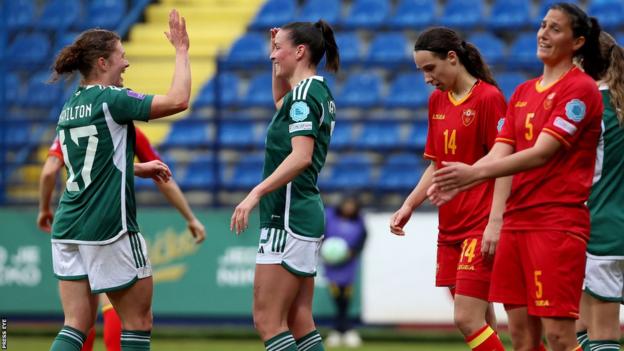 Demi Vance celebrates a goal