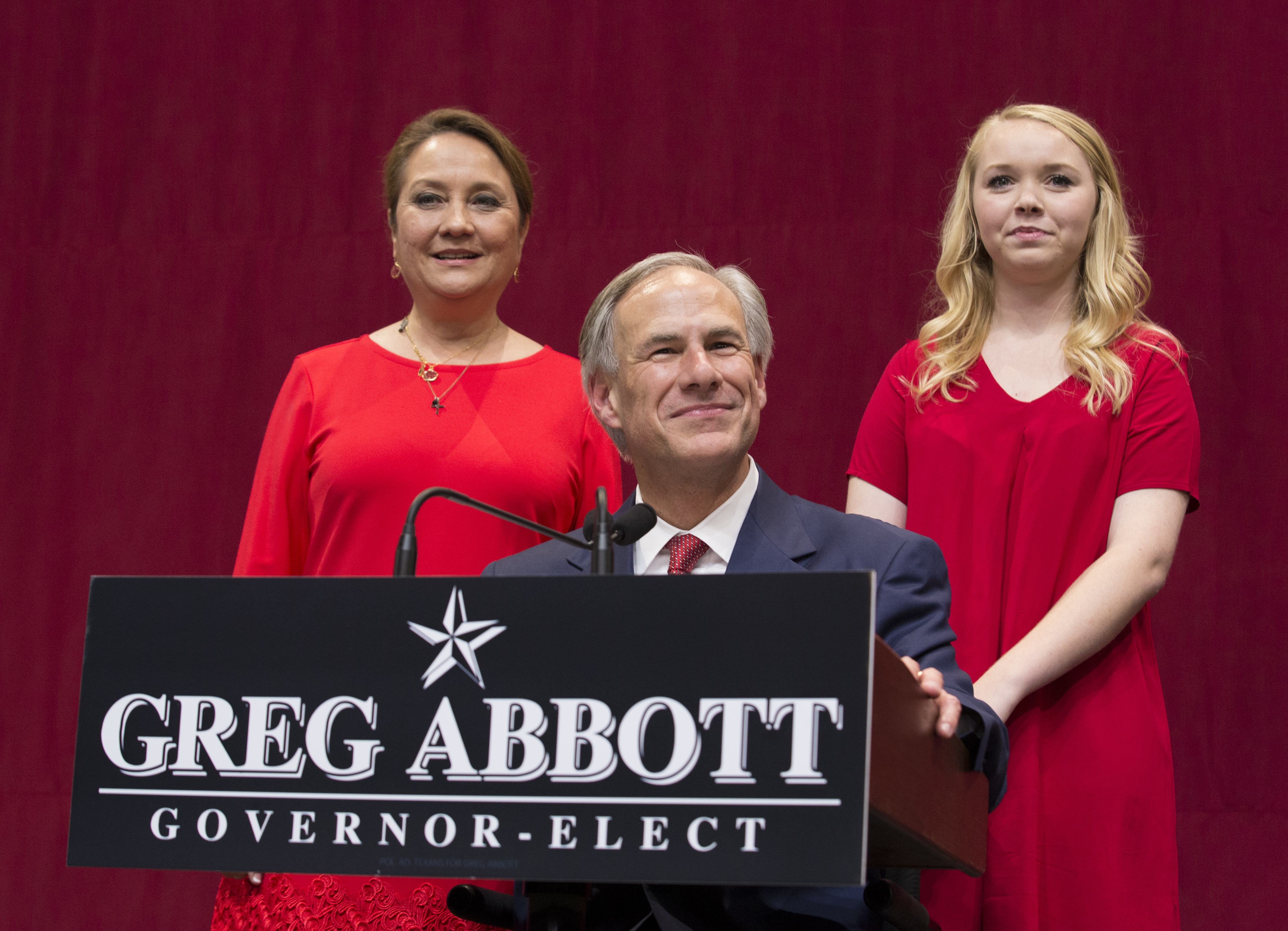 Audrey Abbott campaigned for her father's political ambitions at several events