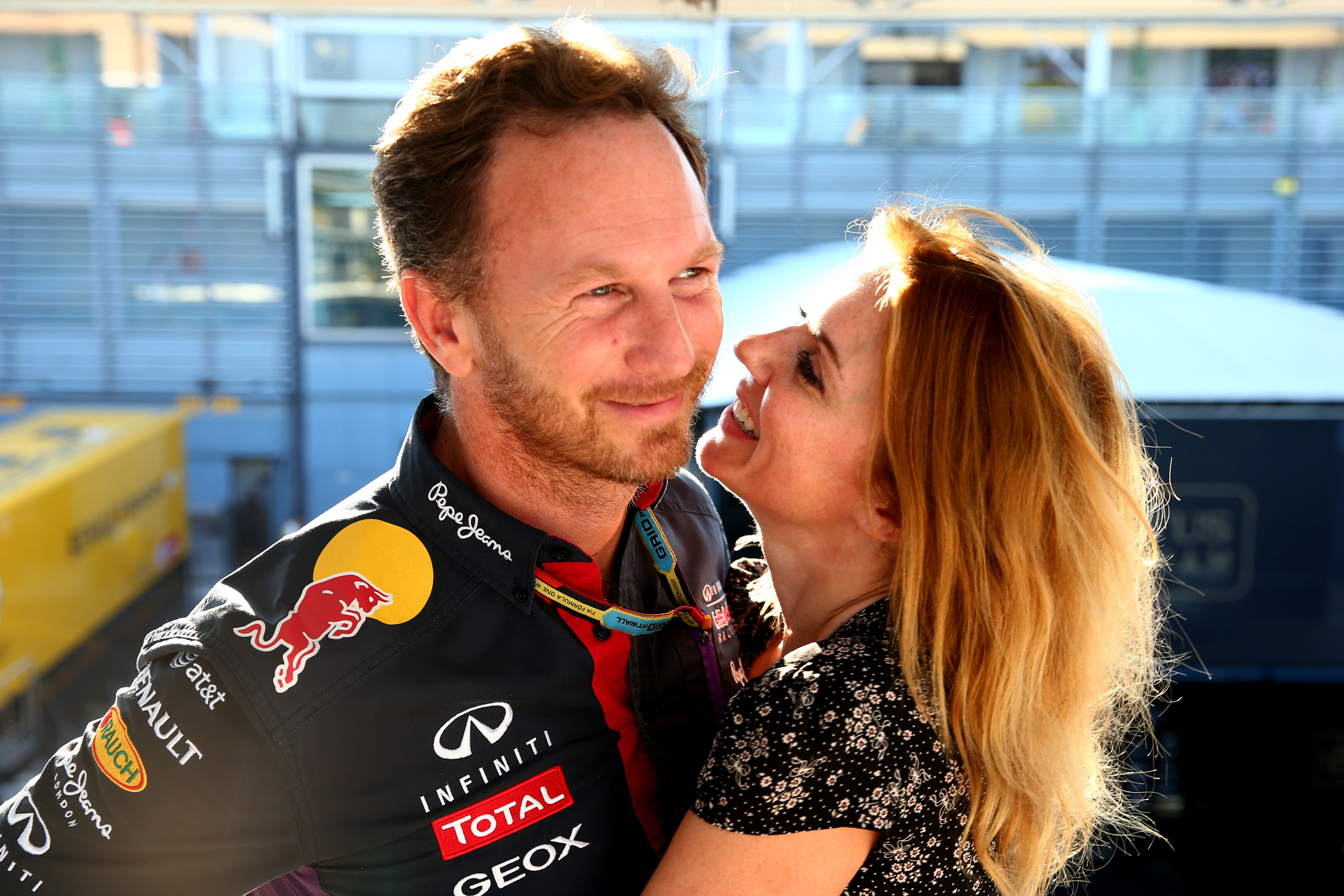 The couple pictured at the F1 Grand Prix of Italy at Autodromo di Monza in 2014