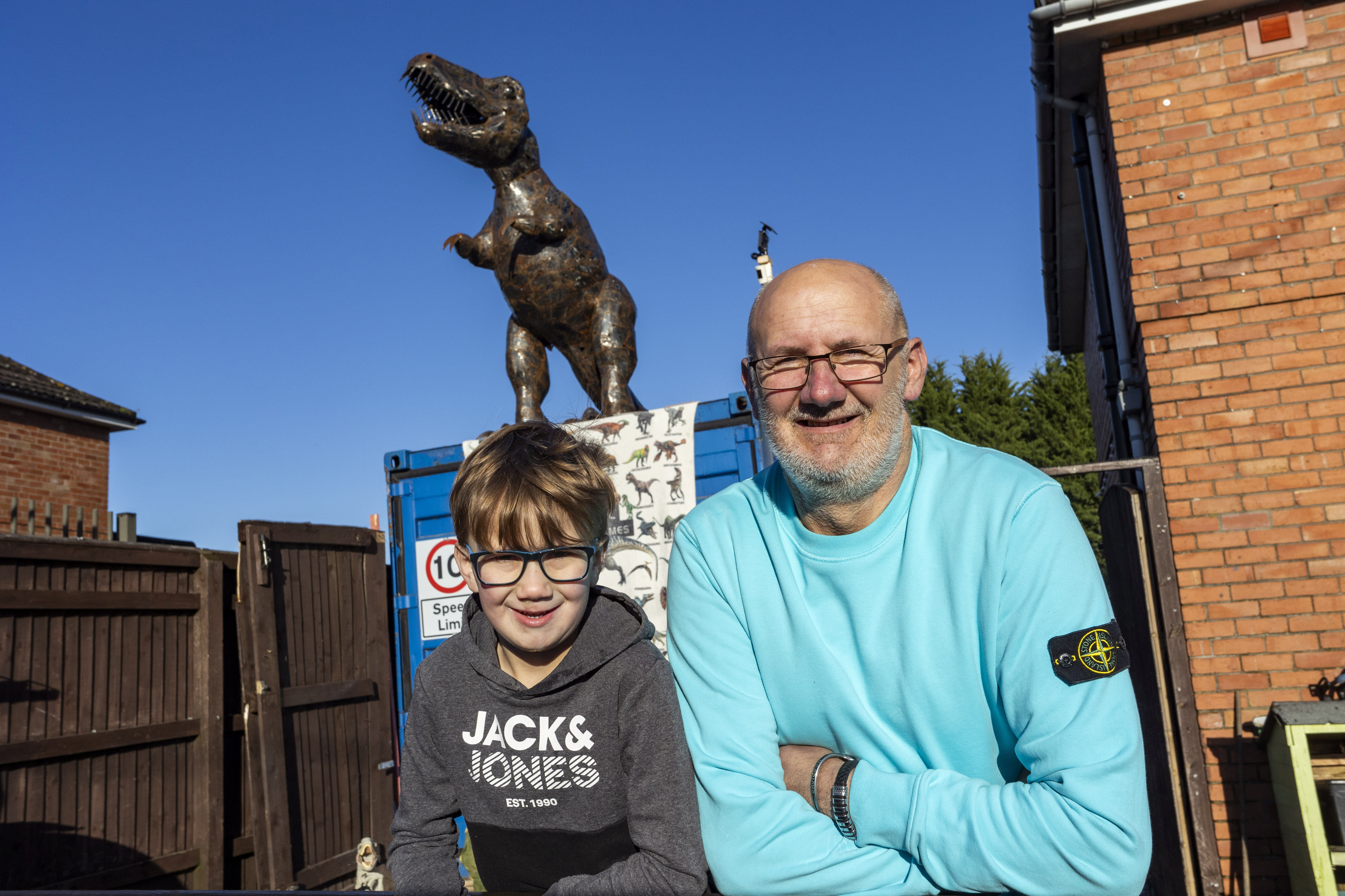 Ben Maddocks put the metalwork up for son Noah who loved dinosaurs