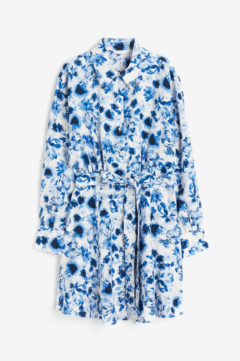 The shirt dress is part of a large spring range at H&M