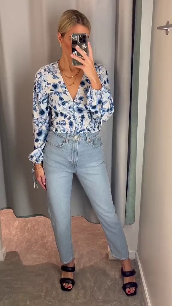 The content creator was also in love with a blouse with the same print