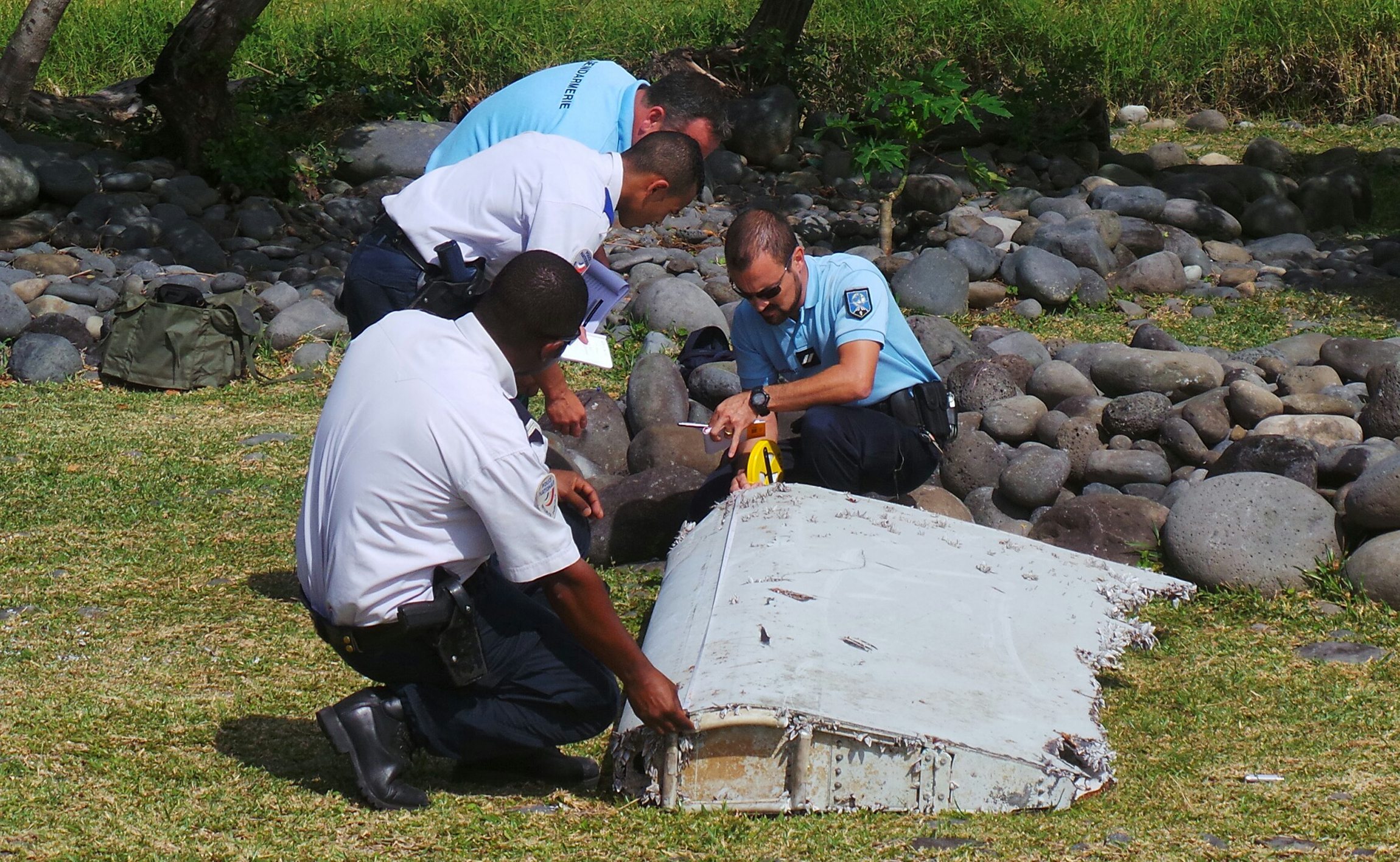 The first debris found was a section from the right wing called a flaperon on Reunion Island on July 29, 2015