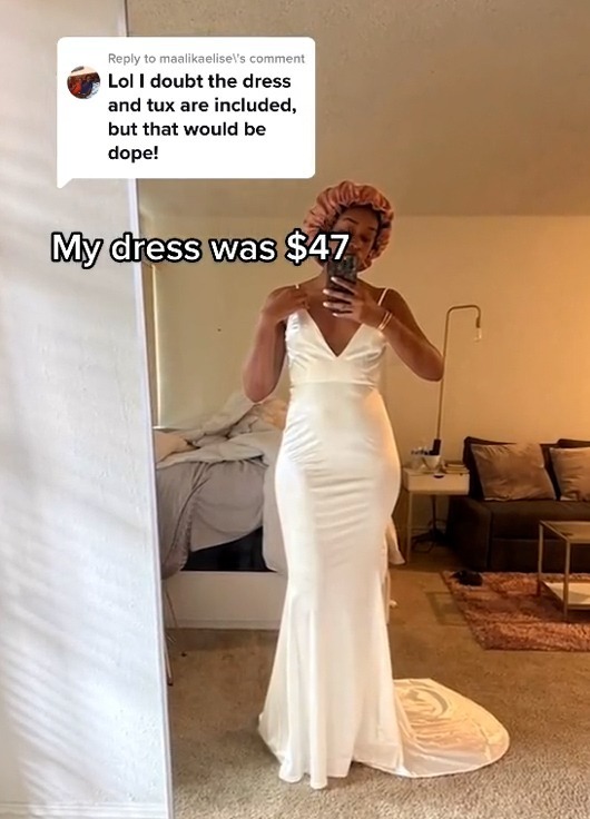 People said she made the dress look like 'a million bucks'