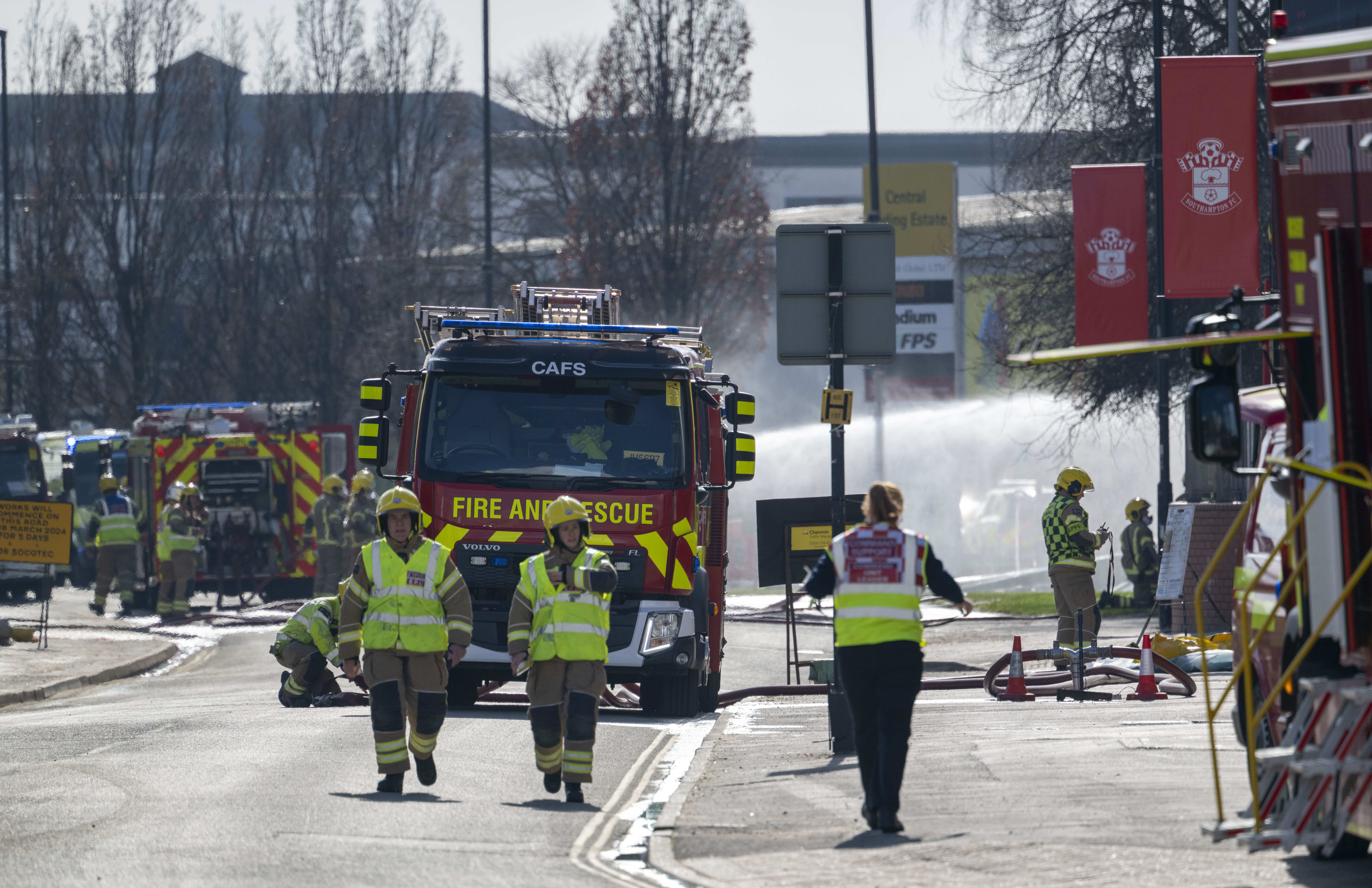 The fire brigade provided regular updates throughout the afternoon as they fought the blaze