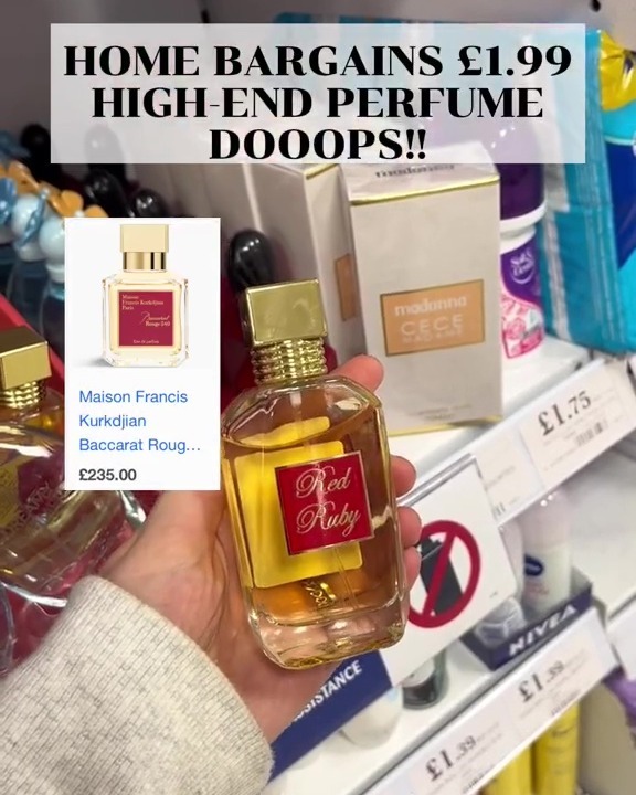 Home Bargains re-posted Molly's video of her finding perfume dupes in store