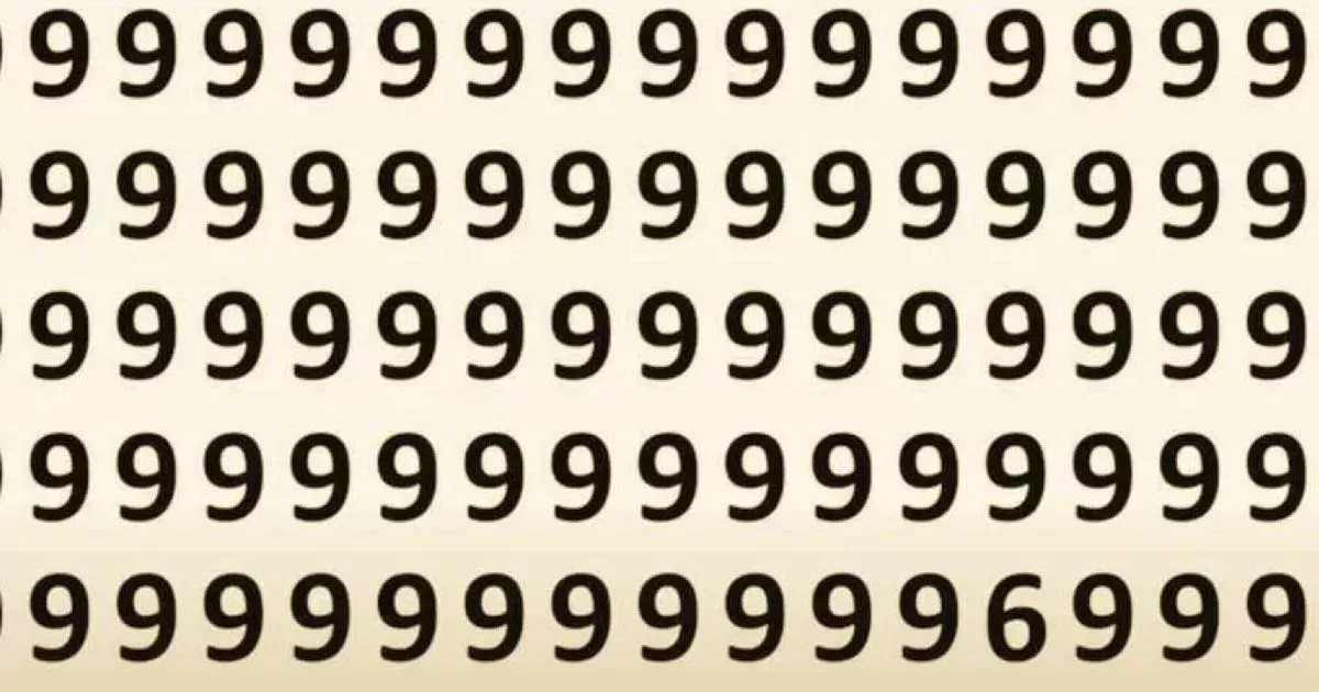 Can you spot the odd one out in this sequence of nine's?