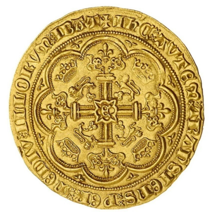 The 14th-century gold coin dates to the reign of King Edward III, who ruled England between 1327 and 1377