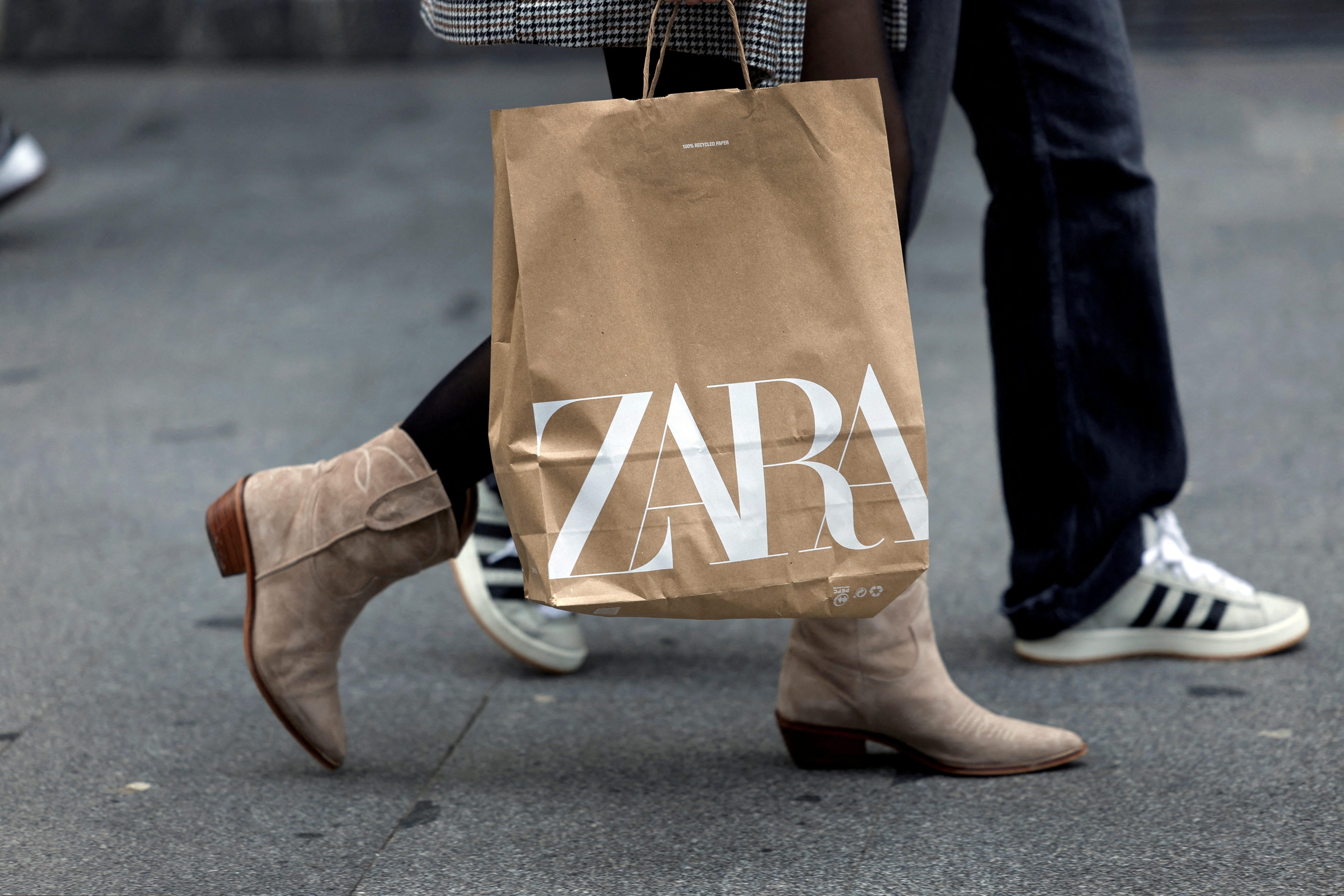 Zara owner Inditex said sales rose by 10.4 per cent to £30.7billion last year