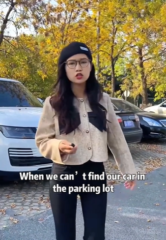 She shared how you can use the new beep trick to find your car in a busy parking lot