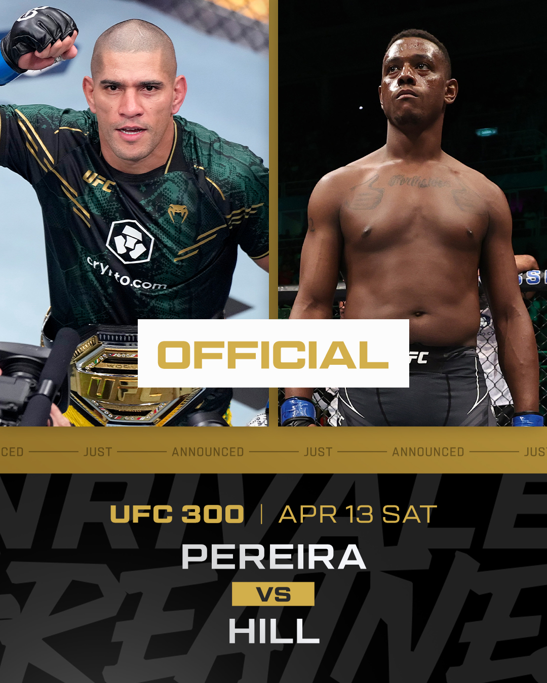 Alex Pereira vs Jamahal Hill tops the stacked and historic card