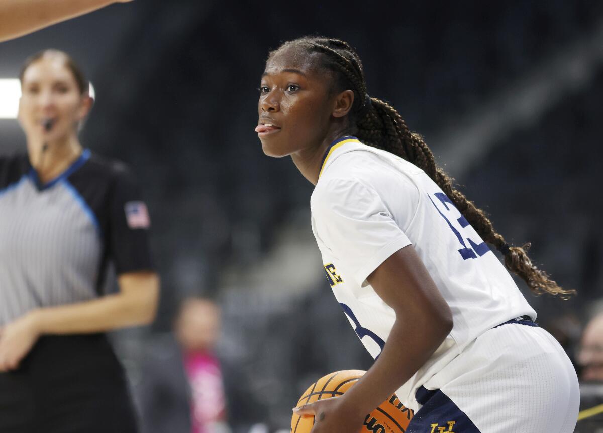 UC Irvine guard Deja Lee looks to pass against UC Davis on Saturday.