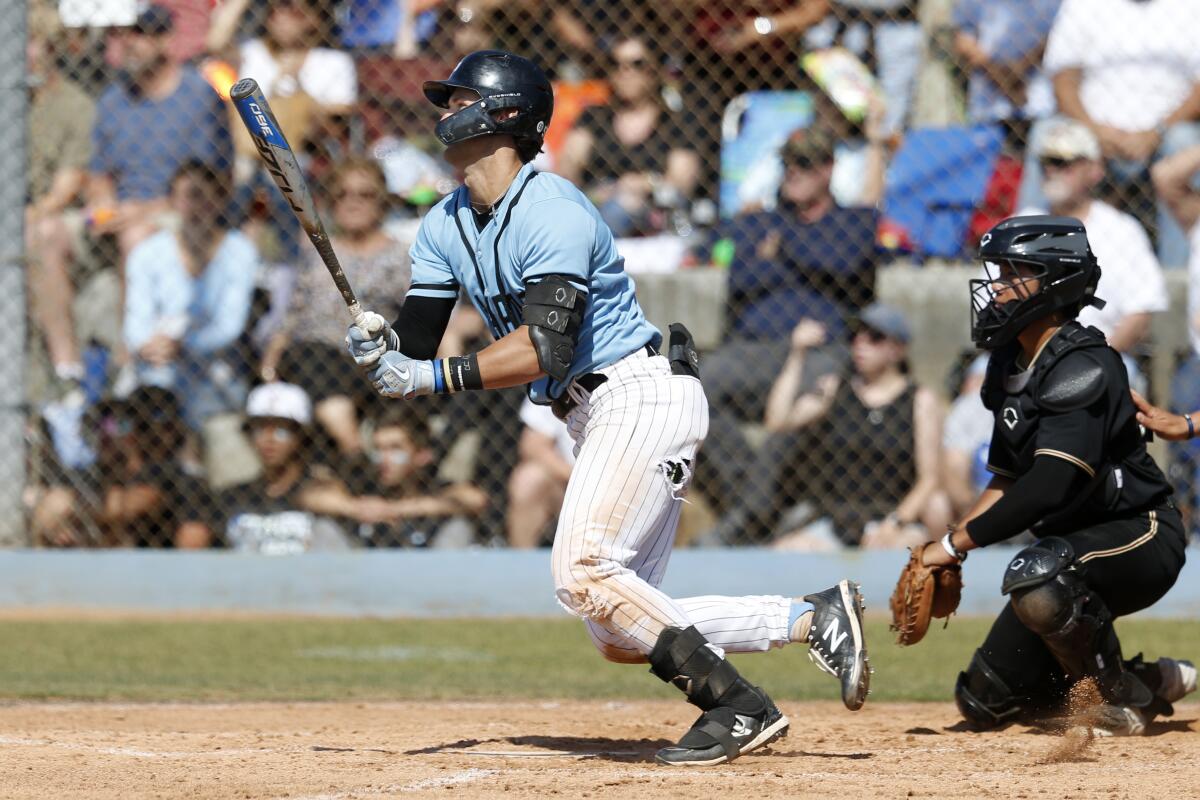 Villa Park shortstop Gavin Grahovac (5) grounds out to second in a game.