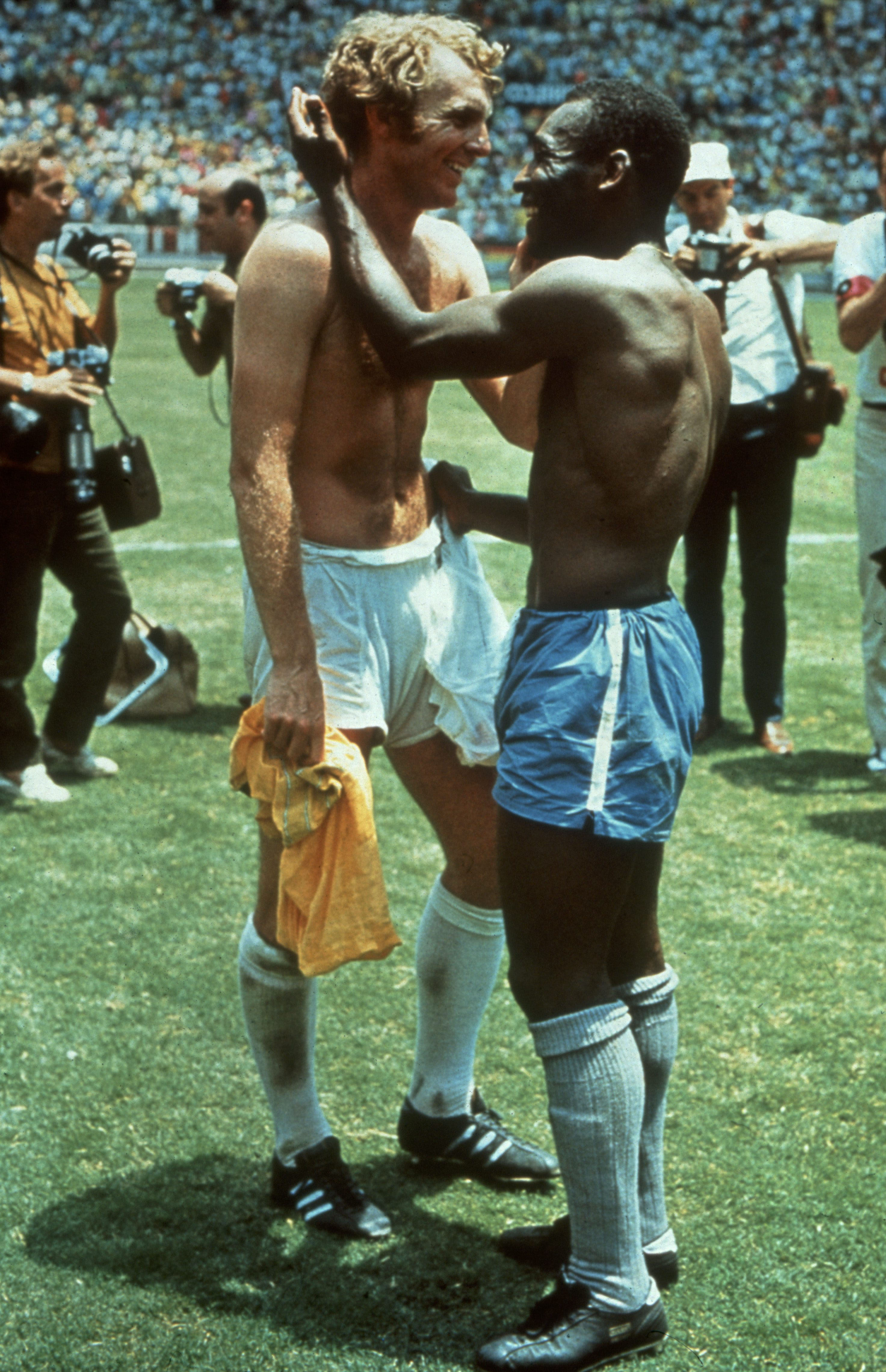 Brazil legend Pele, seen in this iconic snap with England legend Bobby Moore, was the greatest attraction  when he played at Wembley