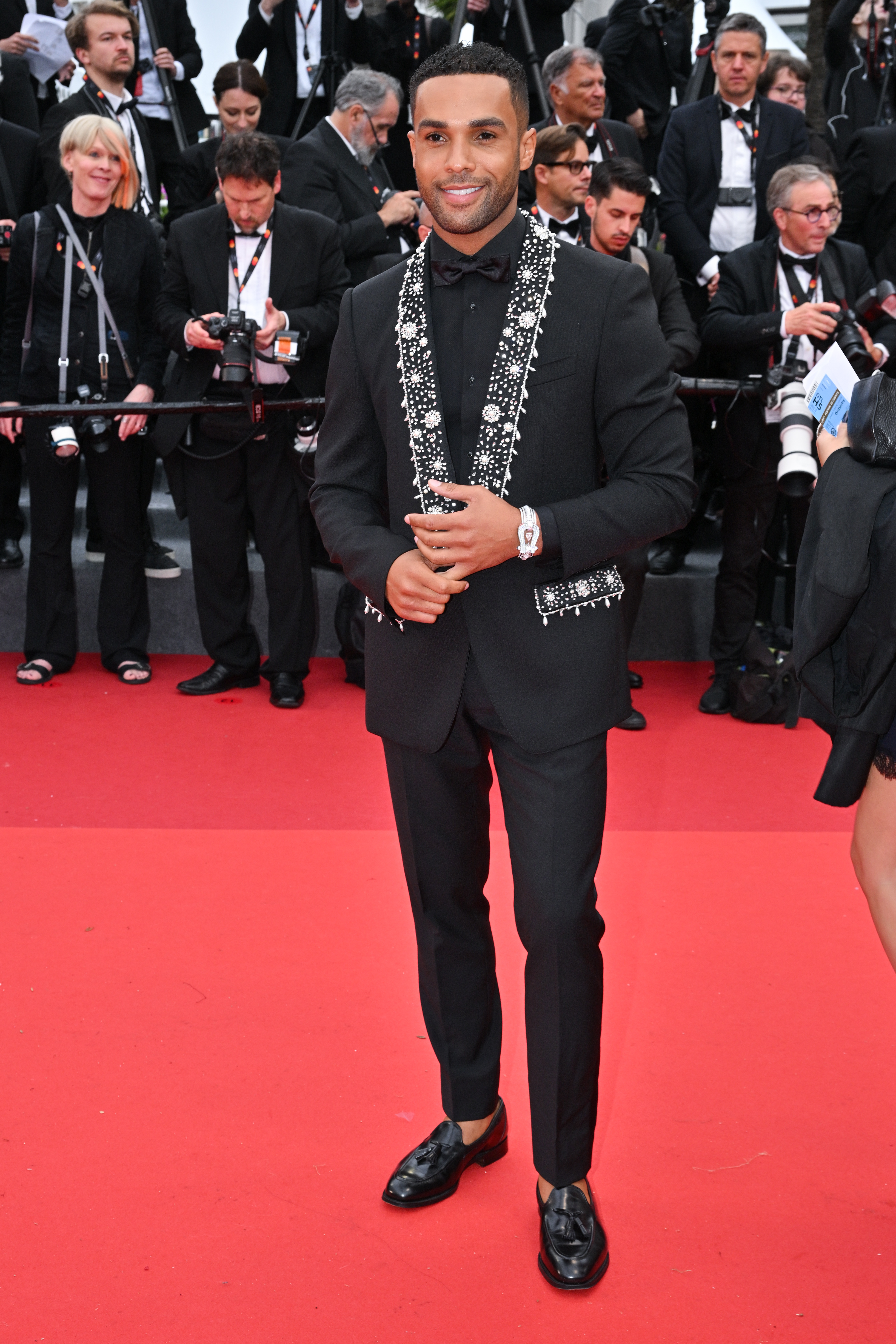 Lucien Laviscount attends the “Killers Of The Flower Moon” red carpet during the 76th annual Cannes Film Festival at Palais des Festivals on May 20, 2023, in Cannes, France