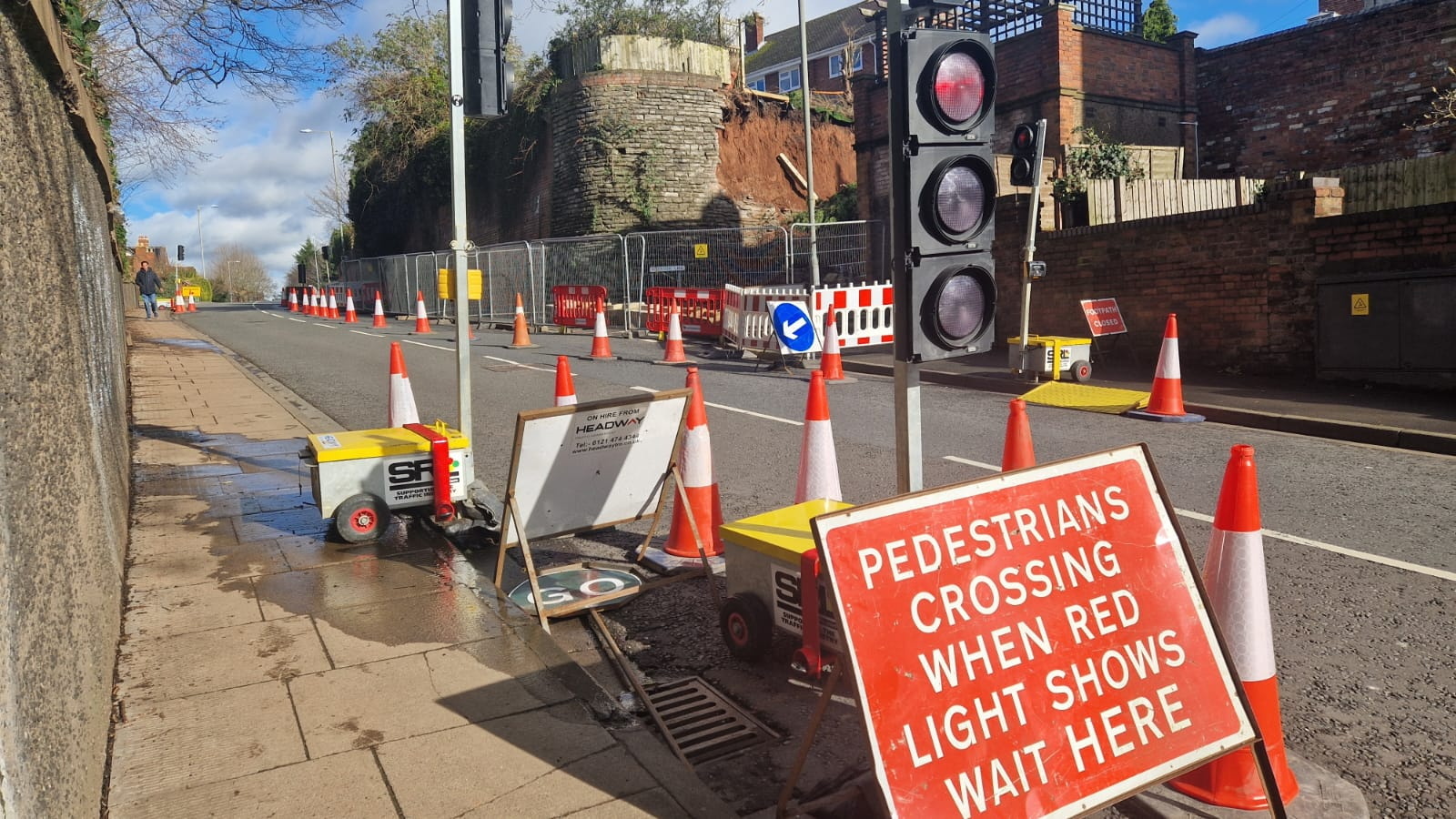 Adam may also have to pay for the traffic lights being used to close off the road