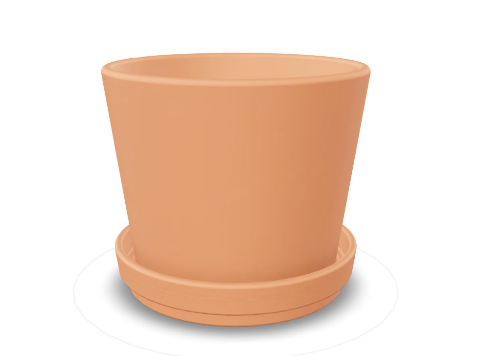 The 12cm terracotta plant pot costs £2.50 in Ikea and comes with a saucer too