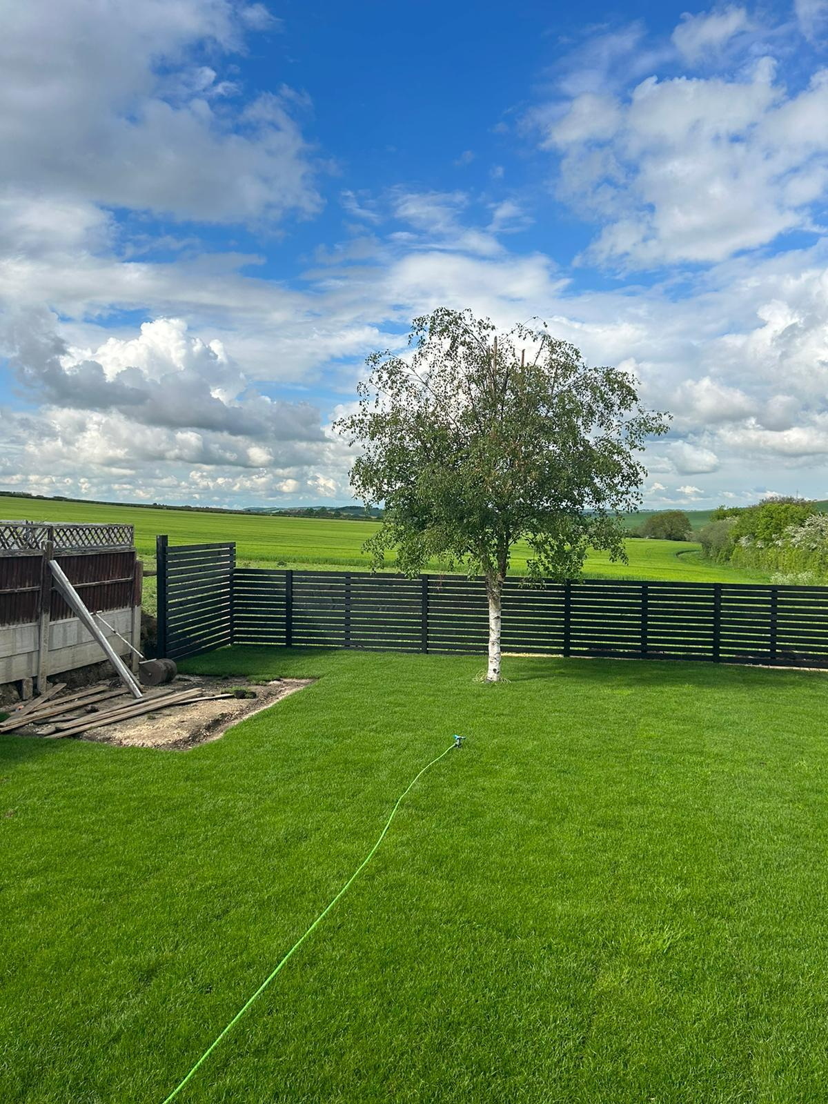 She also built a new fence around her garden