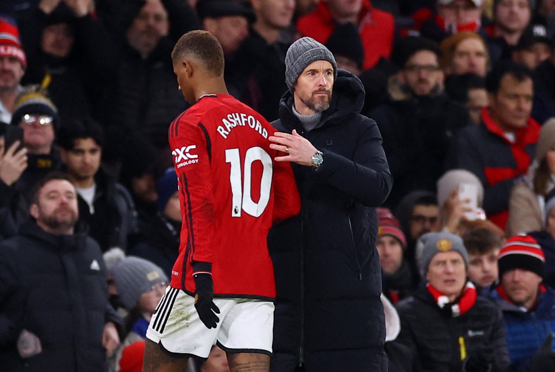 Marcus Rashford has received Ten Hag's backin g