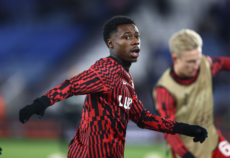 Soccer Football - Europa League - Group C - Leicester City v Spartak Moscow - King Power Stadium, Leicester, Britain - November 4, 2021 Spartak Moscow's Quincy Promes during the warm up before the match REUTERS/David Klein