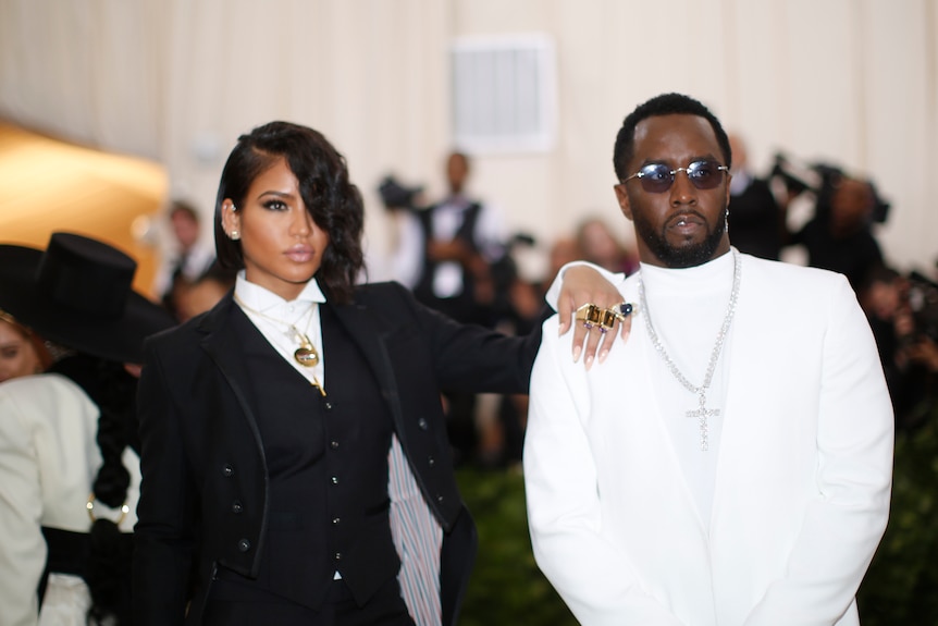 Sean Combs and Cassie arrive at the Metropolitan Museum of Art Costume Institute Gala in 2018.